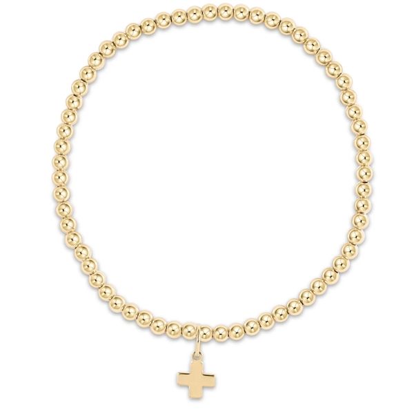 ENewton- Extends Classic 3MM Bracelet - Signature Cross Gold Charm Trinity Jewelers  Pittsburgh, PA