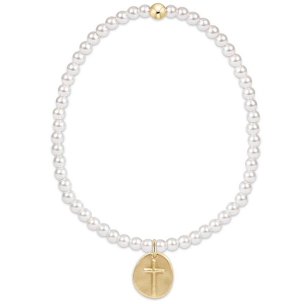 ENewton - Extends Classic Pearl 3MM Bracelet - Inspire Small Gold Disc Trinity Jewelers  Pittsburgh, PA