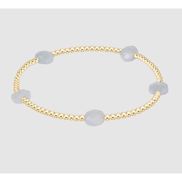 Enewton - Admire Small Gem 2MM Gold Bracelet - Aquamarine Trinity Jewelers  Pittsburgh, PA