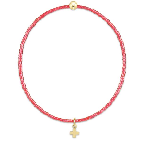 Enewton Hope Classic Sherbert Bracelet - Signature Cross Small Gold Charm Trinity Jewelers  Pittsburgh, PA