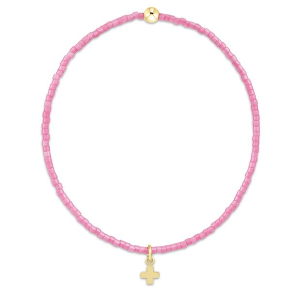 Enewton Hope Classic Bubblegum Bracelet - Signature Cross Small Gold Charm Trinity Jewelers  Pittsburgh, PA