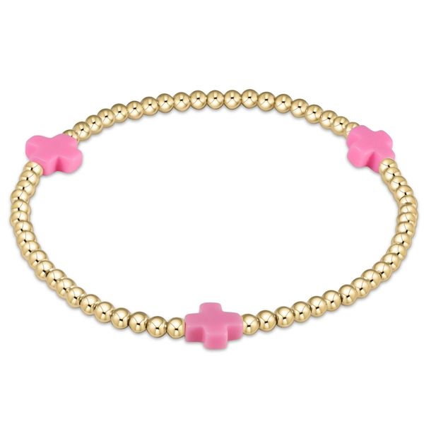 Enewton - Extends Signature Cross 3MM Gold Bracelet - Bright Pink Trinity Jewelers  Pittsburgh, PA