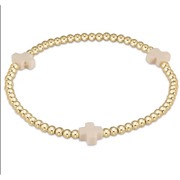 Enewton - Extends Signature Cross 3MM Gold Bracelet - Off-White Trinity Jewelers  Pittsburgh, PA