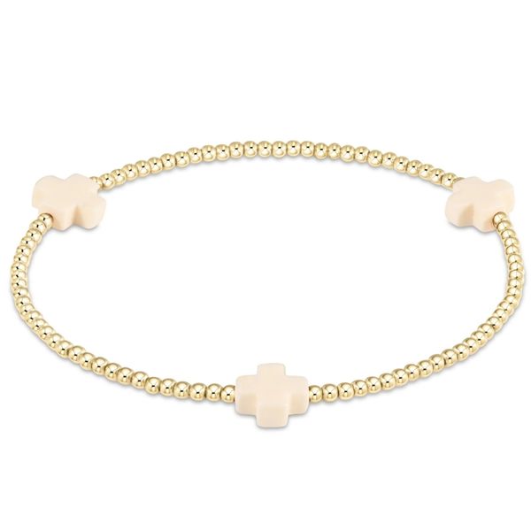 Enewton Signature Cross 2mm Gold Bracelet - Off White Trinity Jewelers  Pittsburgh, PA