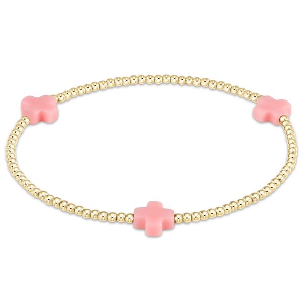 Enewton Siganture Cross 2mm Gold Bracelet - Pink Trinity Jewelers  Pittsburgh, PA