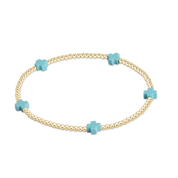 Enewton- Signature Cross Small 2MM Gold Bracelet - Turquoise Trinity Jewelers  Pittsburgh, PA
