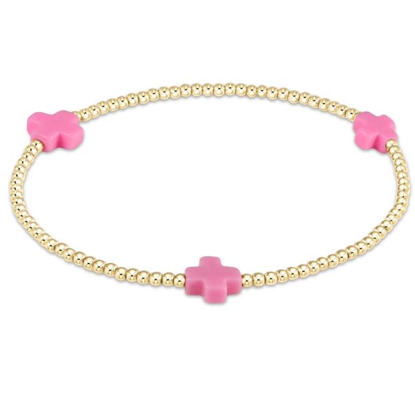 Enewton Siganture Cross 2mm Gold Bracelet - Bright Pink Trinity Jewelers  Pittsburgh, PA