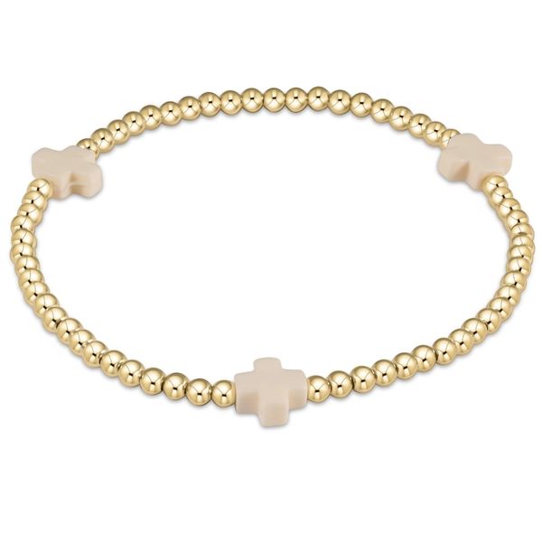 Enewton Signature Cross 3mm Gold Bracelet - Off White Trinity Jewelers  Pittsburgh, PA