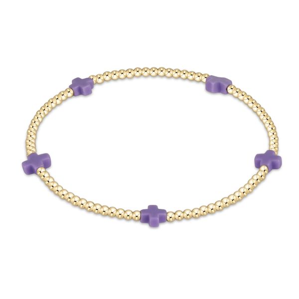Enewton EGirl Signature Cross Small 2mm Gold Bracelet - Purple Trinity Jewelers  Pittsburgh, PA