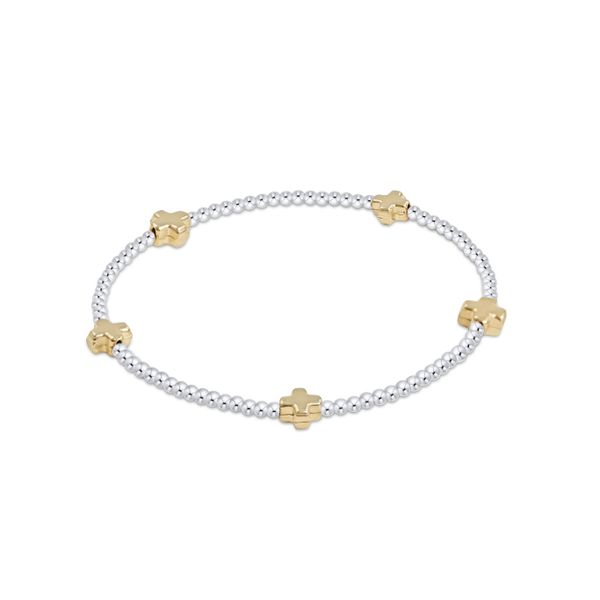 Enewton Signature Cross Small 2mm Mixed Metal Bracelet - Gold Trinity Jewelers  Pittsburgh, PA