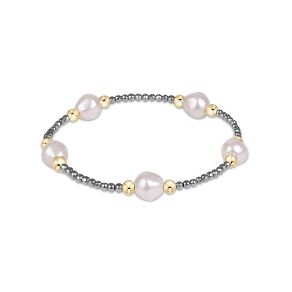 Enewton Extends Purpose Admire Pearl 8mm Silver Faceted Hematite Bracelet Trinity Jewelers  Pittsburgh, PA