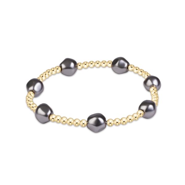 Enewton Admire Pearl Dark Grey 3mm Gold Bracelet Trinity Jewelers  Pittsburgh, PA