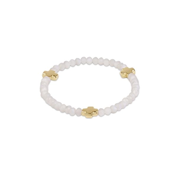 Enewton Signature Cross Gold 4mm Gemstone Bracelet - Mother of Pearl Trinity Jewelers  Pittsburgh, PA