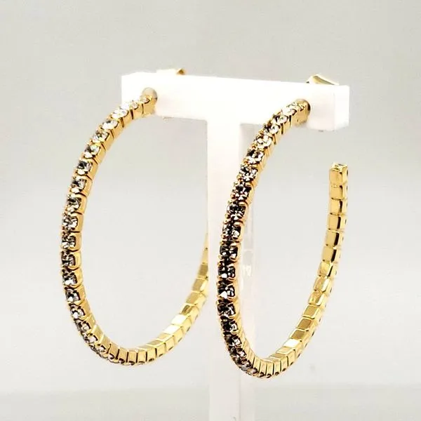 Yellow 30mm Crystal Hoop Earring Trinity Jewelers  Pittsburgh, PA