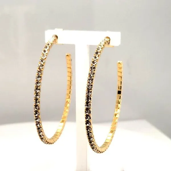 Yellow 40mm Crystal Hoop Earrings Trinity Jewelers  Pittsburgh, PA