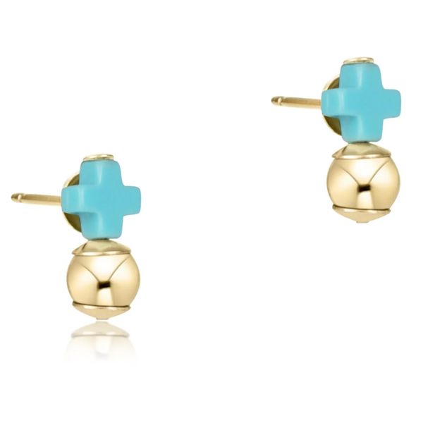 Enewton Signature Cross Turquoise Stud - Classic Gold Trinity Jewelers  Pittsburgh, PA