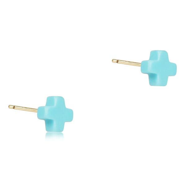 Enewton Signature Cross Small Stud - Turquoise Trinity Jewelers  Pittsburgh, PA