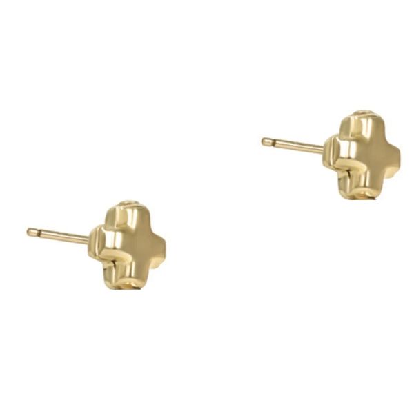 Enewton Signature Cross Small Gold Stud - Gold Trinity Jewelers  Pittsburgh, PA