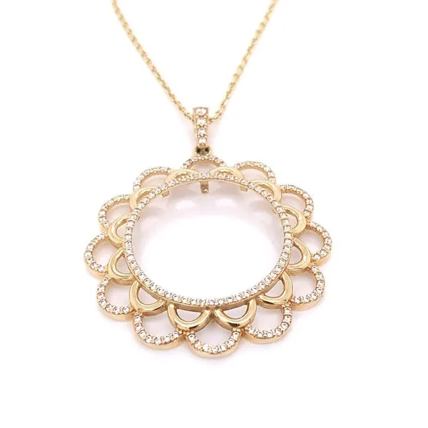 Coin Frames in 14 Karat Yellow Gold CZ 6 Grams similar item image