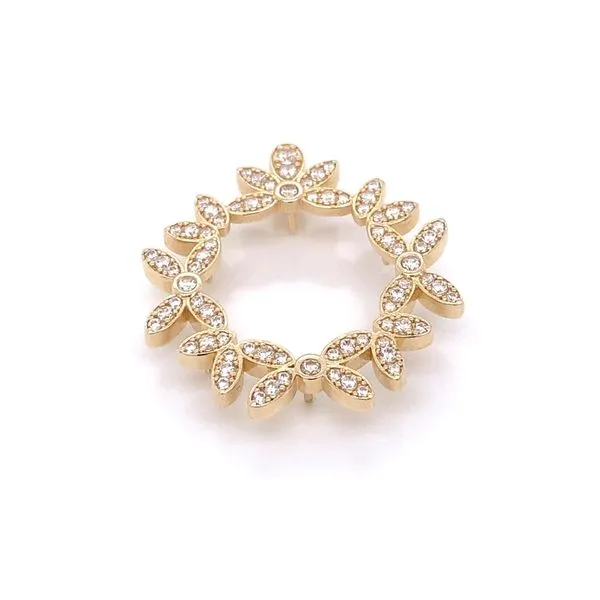 Coin Frames in 14 Karat Yellow Gold CZ 5.45 Grams Tzfasman Jewelers Brooklyn, NY