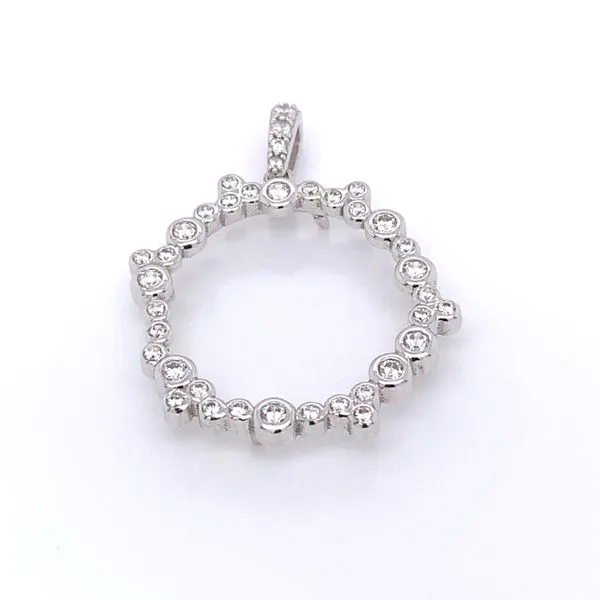 Coin Frames in 14 Karat White Gold CZ 2.55 Grams similar item image