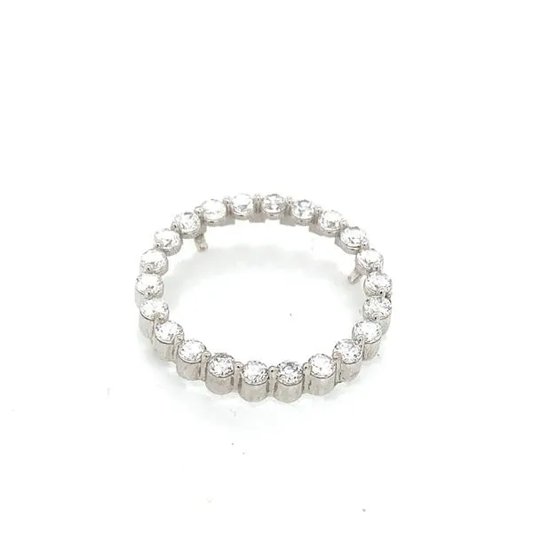 Coin Frames in 14 Karat White Gold CZ 2.0 Grams Tzfasman Jewelers Brooklyn, NY