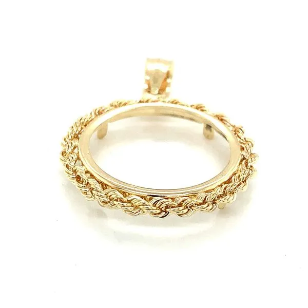 Coin Frames in 14 Karat Yellow Gold 3.1 Grams Tzfasman Jewelers Brooklyn, NY
