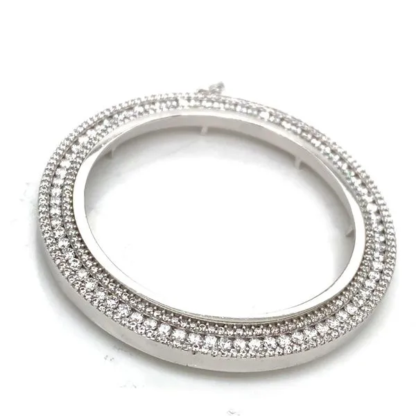 Coin Frames in 14 Karat White Gold 10.6 Grams Tzfasman Jewelers Brooklyn, NY