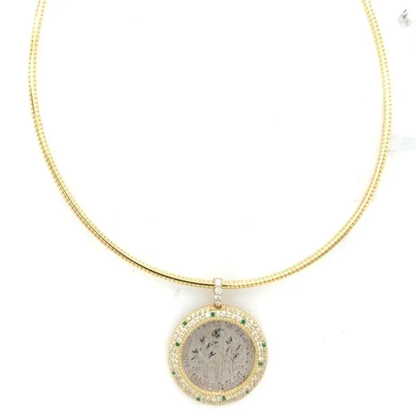 Coin Frames in 14 Karat Yellow Gold Tzfasman Jewelers Brooklyn, NY