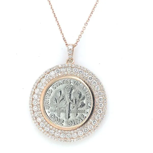 Coin Frames in 14 Karat Rose Gold Tzfasman Jewelers Brooklyn, NY