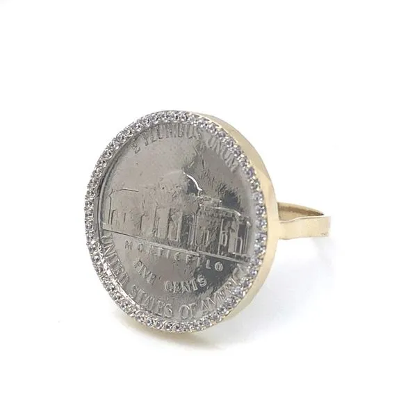 Coin Frames in 14 Karat Yellow Gold CZ Tzfasman Jewelers Brooklyn, NY