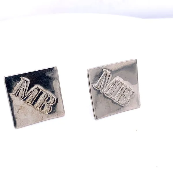 Mens Cufflnks in 14 Karat White Gold similar item image