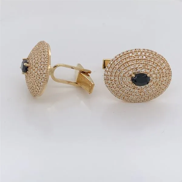 Mens Cufflnks in 14 Karat Yellow Gold