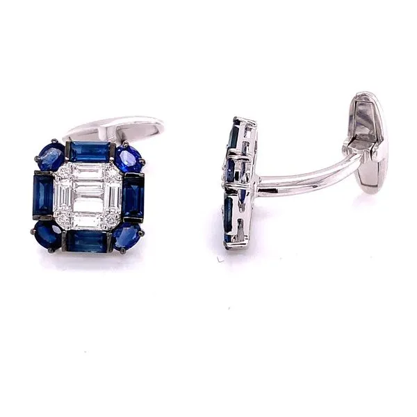 Mens Cufflnks in 18 Karat White Gold