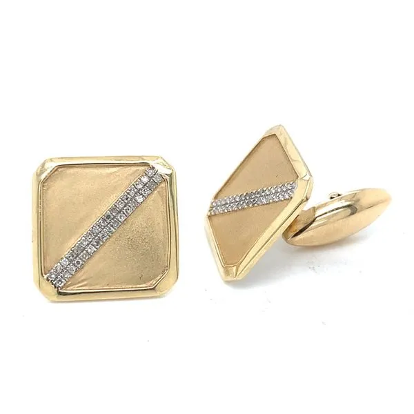 Mens Cufflnks in 14 Karat Yellow Gold 5.83 Grams