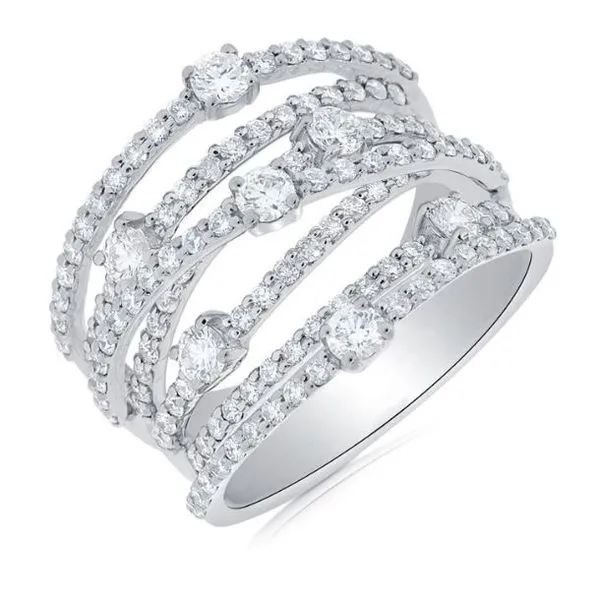 Diamond Fashion Rings in 14 Karat White Gold 7.47 Grams similar item image