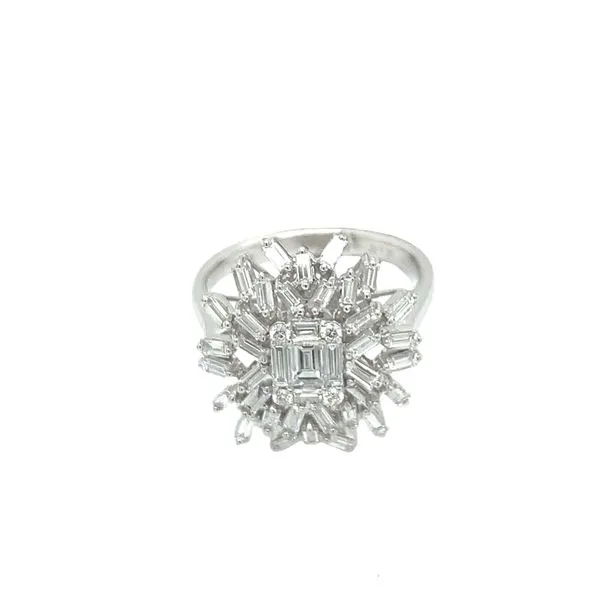 Diamond Fashion Rings in 14 Karat White Gold 5.97 Grams Tzfasman Jewelers Brooklyn, NY