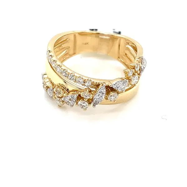 Diamond Fashion Rings in 14 Karat Yellow Gold 4.9 Grams Tzfasman Jewelers Brooklyn, NY