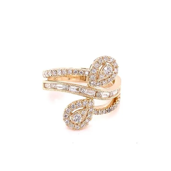 Diamond Fashion Rings in 14 Karat Yellow Gold 5.45 Grams Tzfasman Jewelers Brooklyn, NY