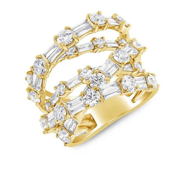 Diamond Fashion Rings in 14 Karat Yellow Gold 10.31 Grams Tzfasman Jewelers Brooklyn, NY