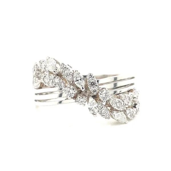 Diamond Fashion Rings in 14 Karat White Gold 4.16 Grams Tzfasman Jewelers Brooklyn, NY