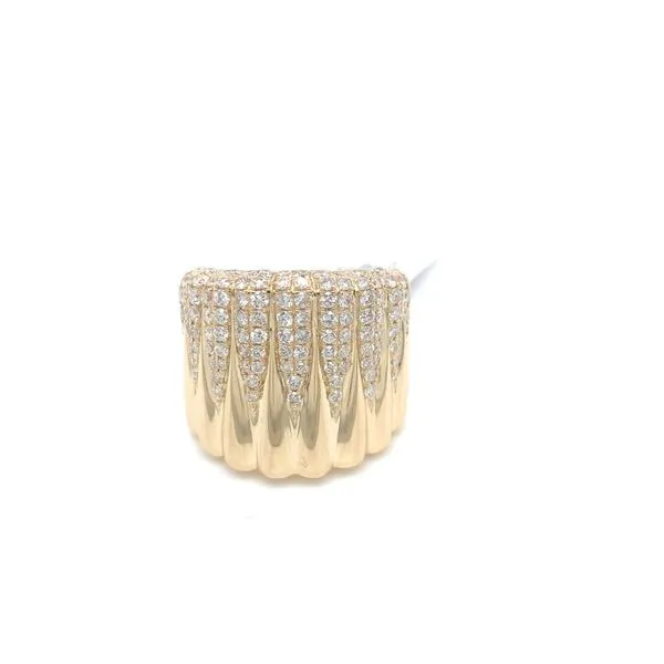 Diamond Fashion Rings in 14 Karat Yellow Gold 16 Grams Tzfasman Jewelers Brooklyn, NY