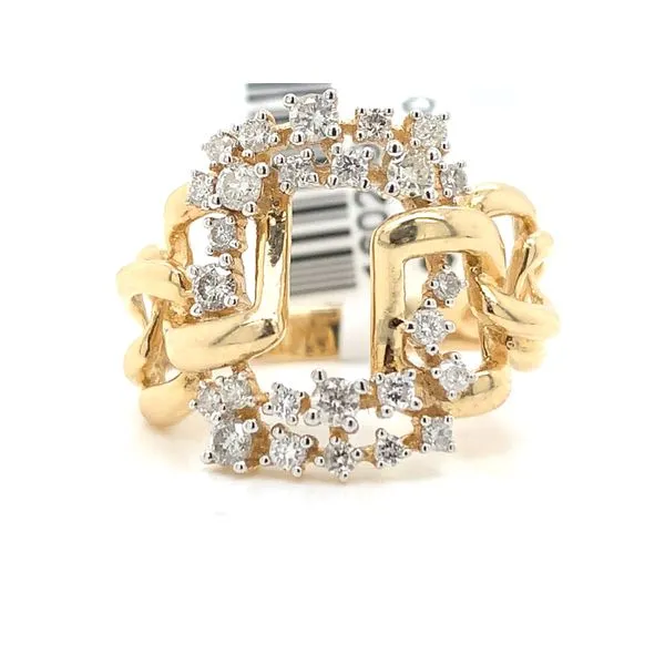 Diamond Fashion Rings in 14 Karat Yellow Gold 4.82 Grams Tzfasman Jewelers Brooklyn, NY