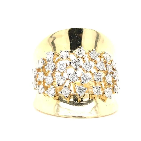 Diamond Fashion Rings in 14 Karat Yellow Gold 6.87 Grams Tzfasman Jewelers Brooklyn, NY