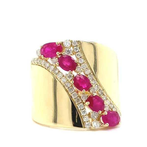 Diamond Fashion Rings in 14 Karat Yellow Gold 6.59 Grams Tzfasman Jewelers Brooklyn, NY