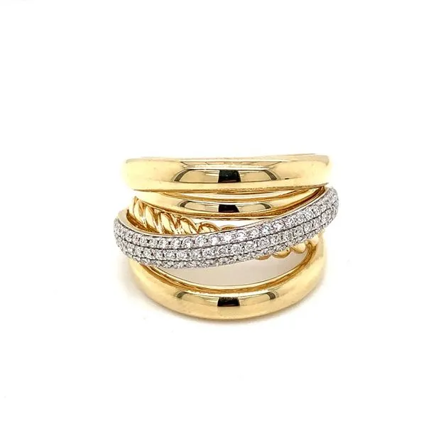 Diamond Fashion Rings in 14 Karat Yellow Gold Tzfasman Jewelers Brooklyn, NY