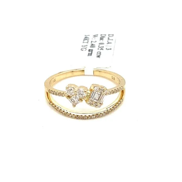 Diamond Fashion Rings in 14 Karat Yellow Gold 2.40 Grams Tzfasman Jewelers Brooklyn, NY