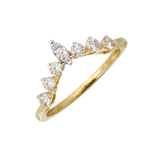Diamond Fashion Rings in 14 Karat Yellow Gold 1.44 Grams Tzfasman Jewelers Brooklyn, NY