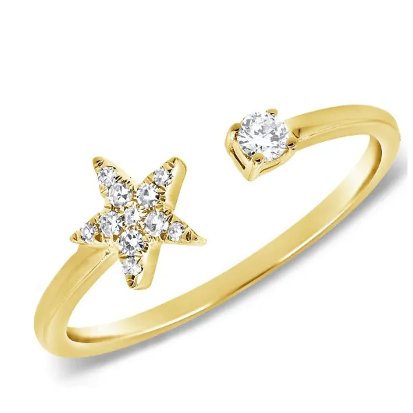 Diamond Fashion Rings in 14 Karat Yellow Gold 1.53 Grams Tzfasman Jewelers Brooklyn, NY