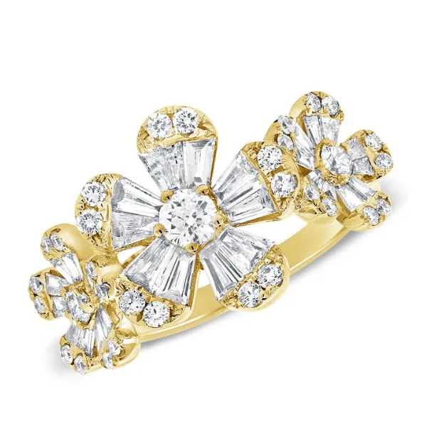 Diamond Fashion Rings in 14 Karat Yellow Gold 4.64 Grams Tzfasman Jewelers Brooklyn, NY